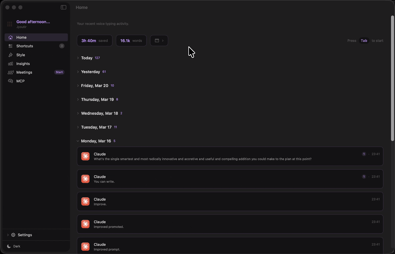Copy, paste, style and shortcut features